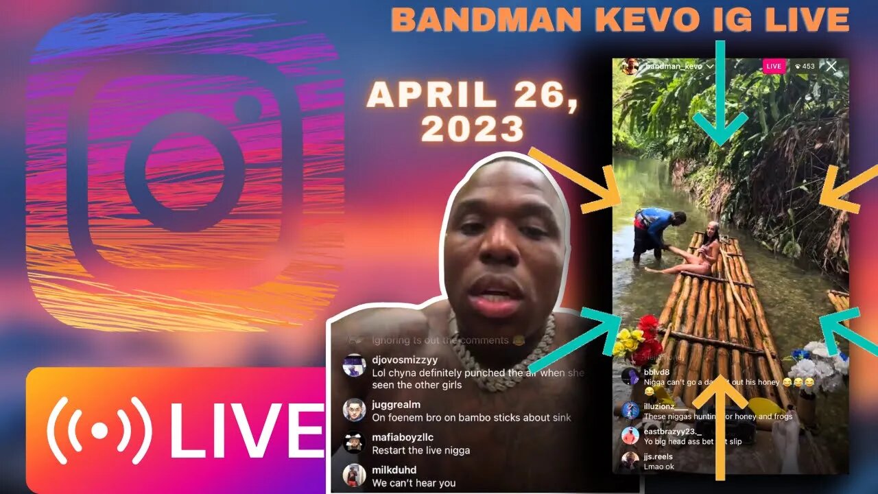 BANDMAN KEVO IG LIVE: Bandman Kevo All The Way In Jamaica Having A Good Time (26/04/23)