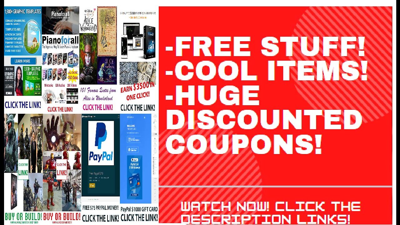 FREE STUFF, COOL ITEMS & HUGE DISCOUNTED COUPONS COLLECTION #1