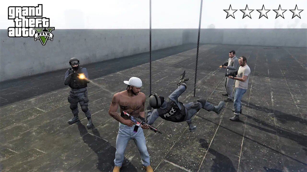 GTA 5 - Franklin, Michael and Trevor's Five Star Escape # 149