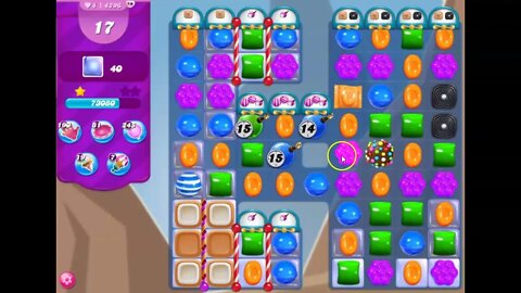 Candy Crush Level 4296 Talkthrough, 34 Moves 0 Boosters