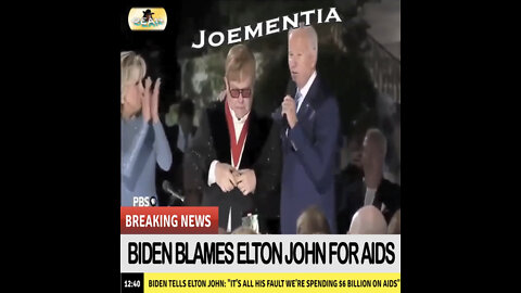 🎥MashUp: 🤡 Joementia Biden Blames Elton John For AIDS