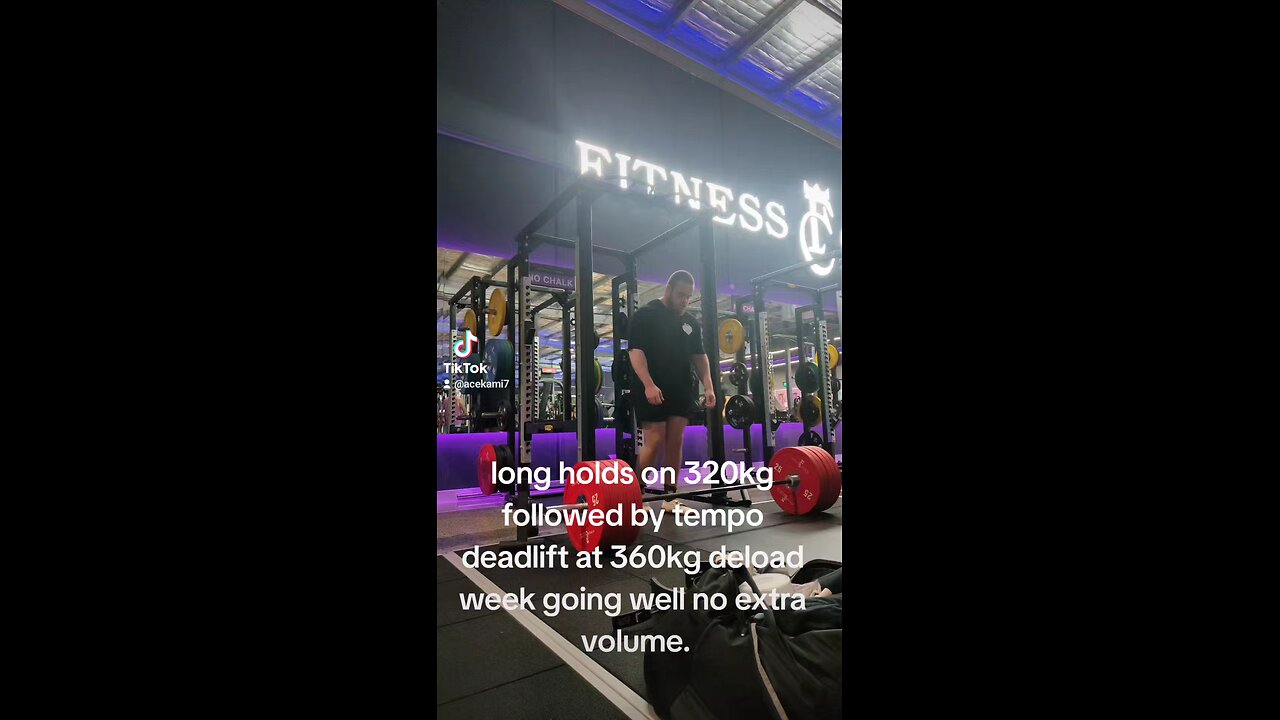 360kg tempo dead for deload