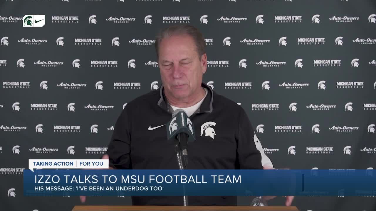 Tom Izzo talks to MSU football team: 'I've been an underdog too'