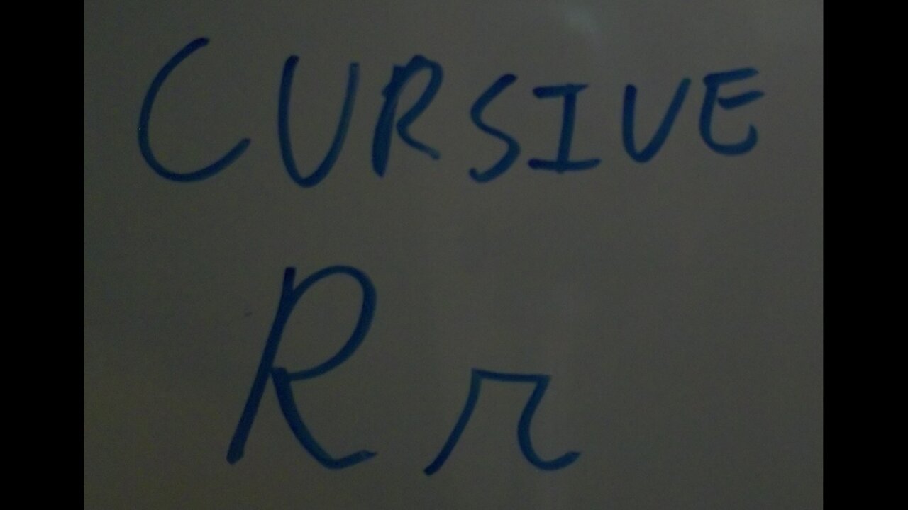 How Do You Write The Cursive Letter R?