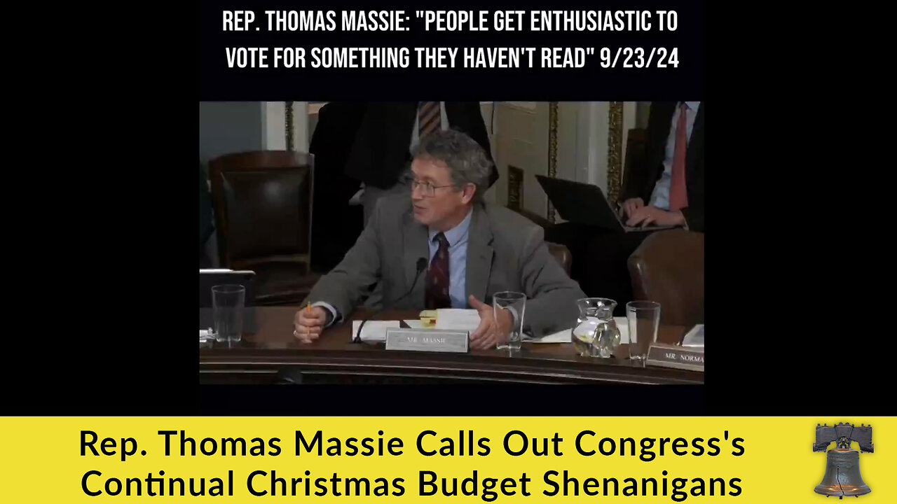 Rep. Thomas Massie Calls Out Congress's Continual Christmas Budget Shenanigans