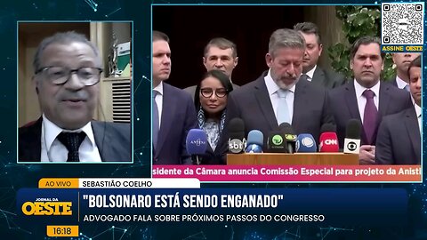 Sebastião Coelho: 'Bolsonaro está sendo enganado e não será incluído na anistia
