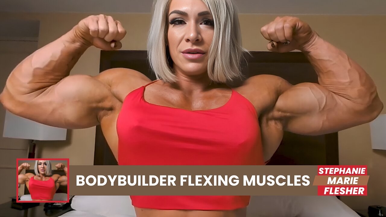 FBB Bodybuilder Flexing Muscles: Stephanie Flesher’s Incredible Bodybuilding Transformation