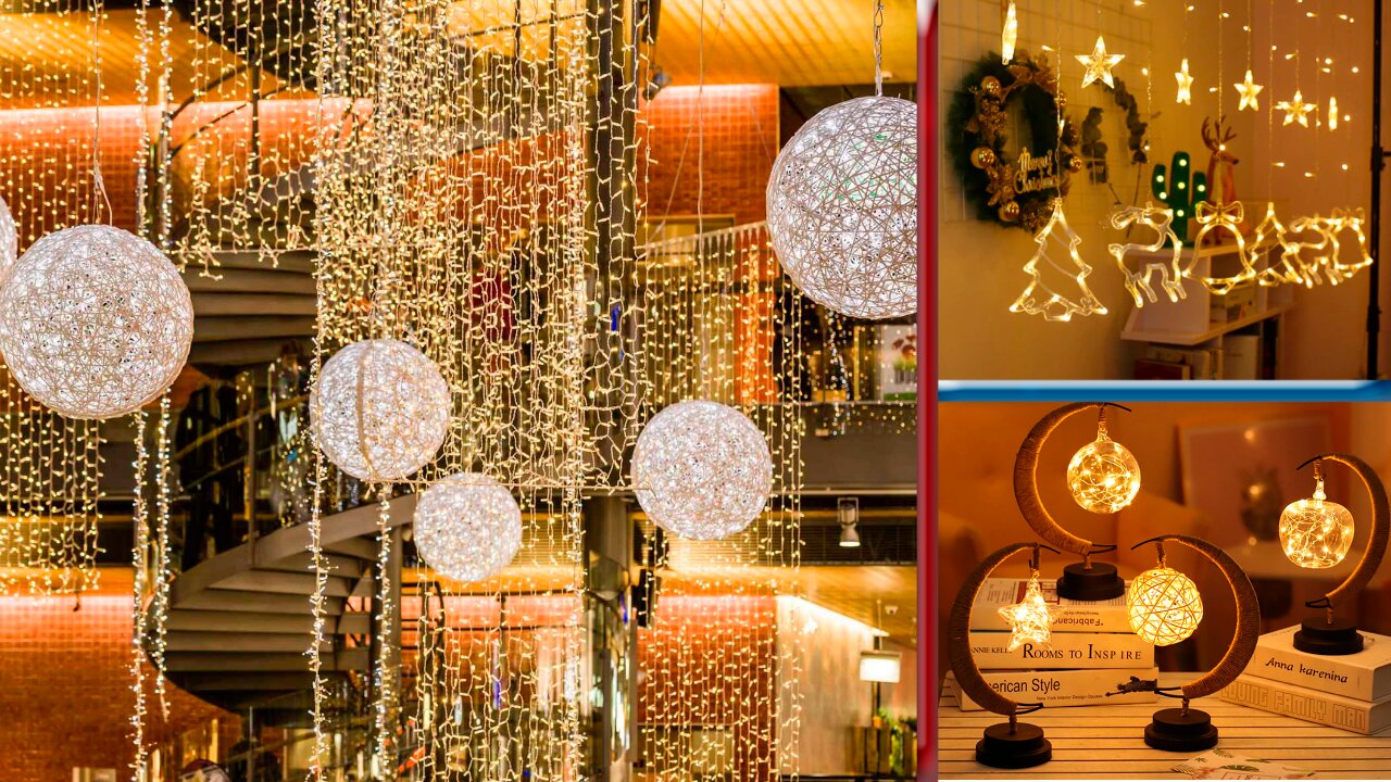 NEW YEAR'S ILLUMINATION. GARLAND DECOR