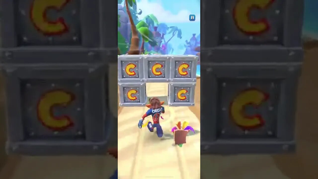 Iron Crate Battle Run Gameplay On Beach Jungle (2) - Crash Bandicoot: On The Run!