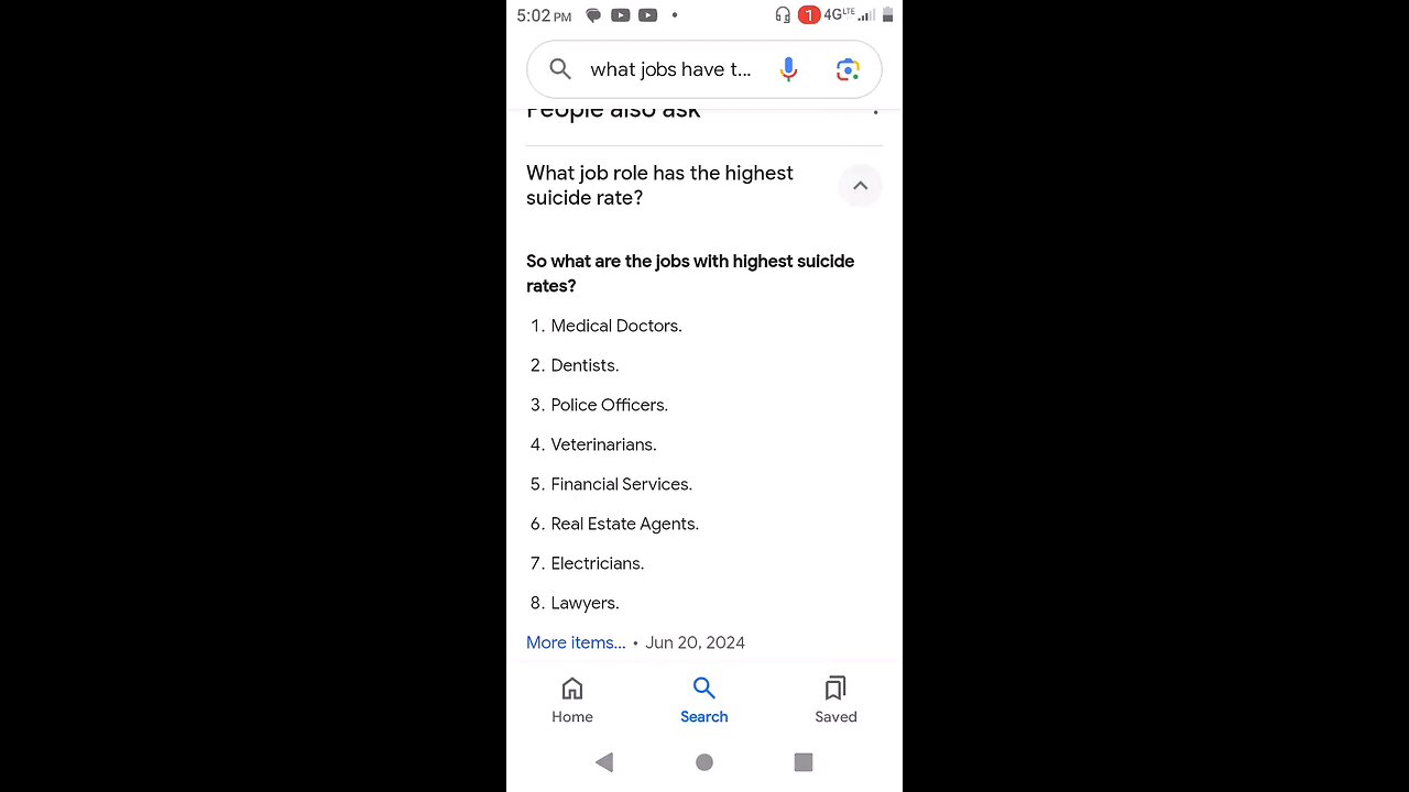Which jobs have the highest suicide rate. YouTube wouldn't let me share this in a collaboration.