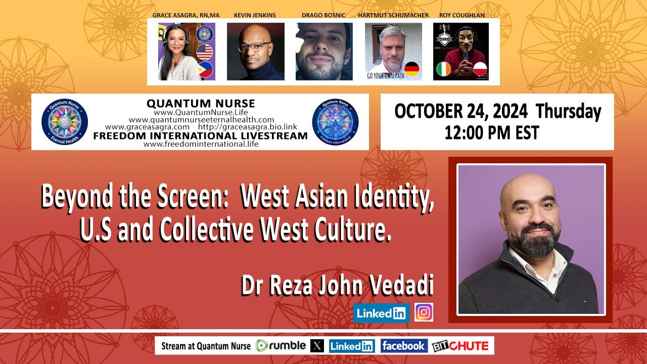 Dr. Reza John Vedadi - "Beyond the Screen: West Asian Identity, U.S & Collective West Culture."