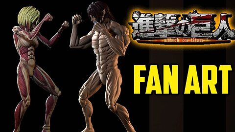 Attack on Titan Fan Art Sculpt Eren Vs Annie