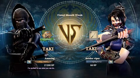 Taki (Amesang) VS Taki (doodoo viper) (SoulCalibur™ VI: Online)