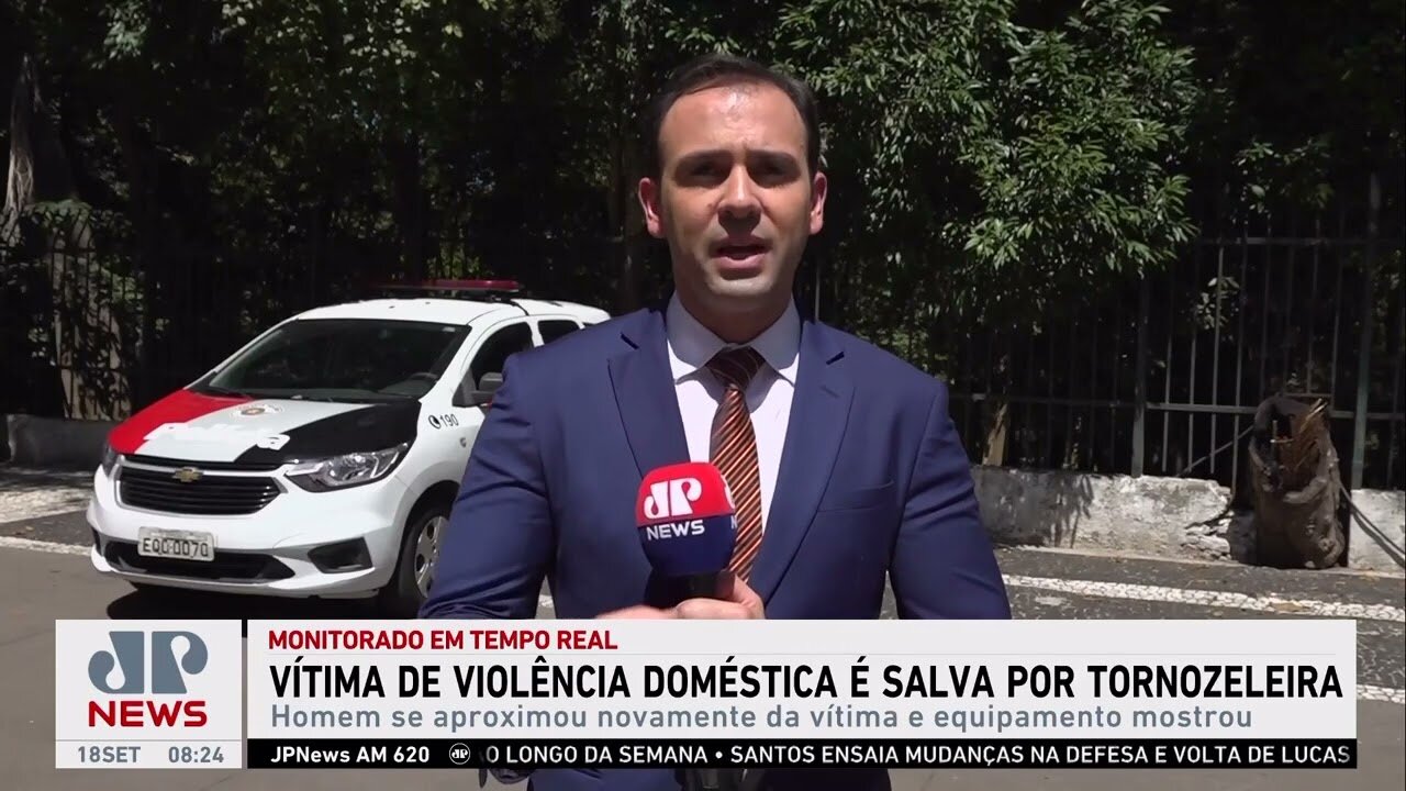 Vítima de violência doméstica em SP é salva por tornozeleira eletrônica