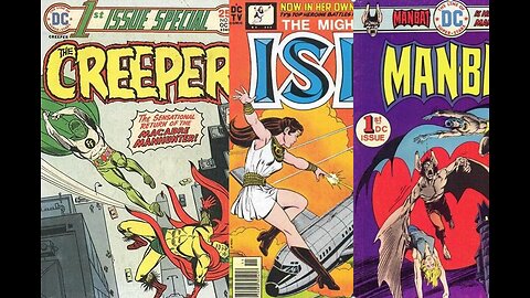 1975 DC 1st Issues: Man-Bat, ISIS, OMAC, The Creeper