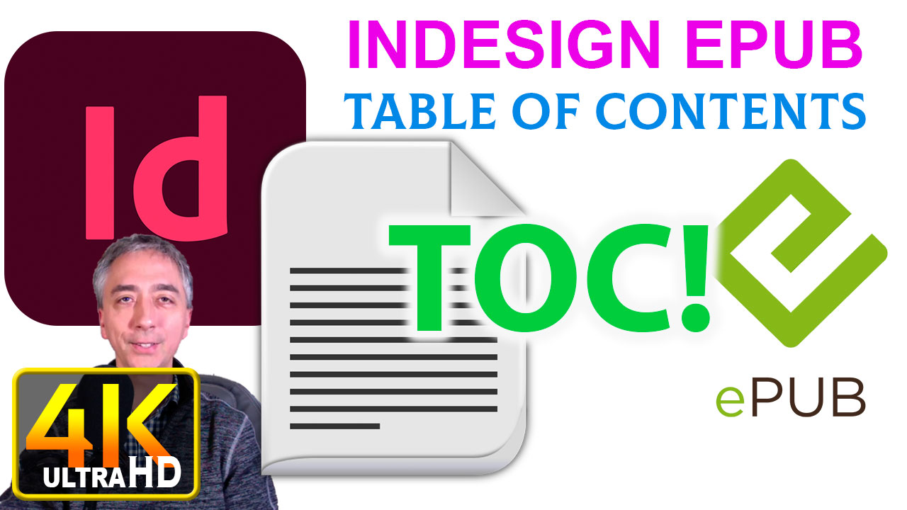 How to Create a Table of Contents TOC Indesign CC EPUB Export (4k UHD)