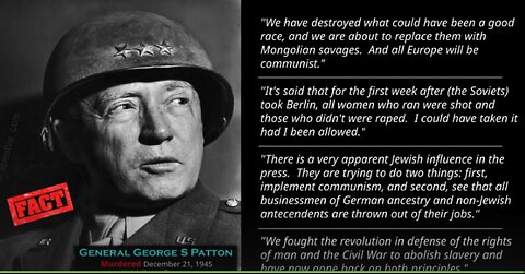 (1945) General Patton quotes at the end of WW2. Patton would die mysteriously at the end of 1945.