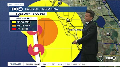 Tropical Storm Elsa 5AM Advisory