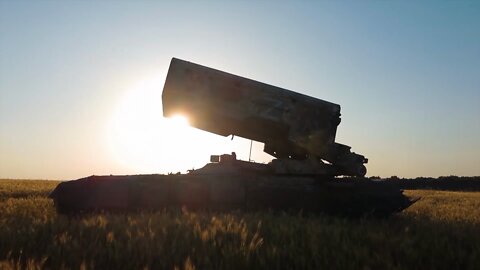 TOS-1A Solntsepyok heavy flamethrower system crews destroy AFU fortified strongpoints and positions