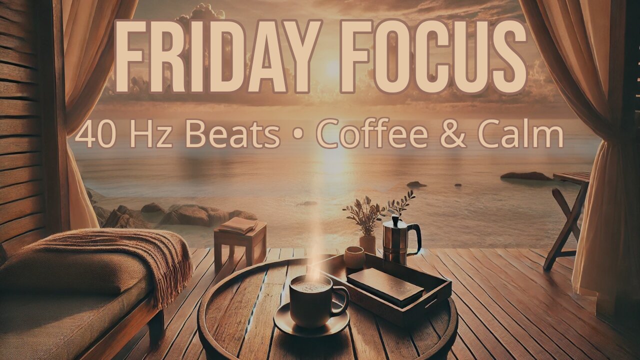 Friday Morning Focus: 40 Hz Binaural Beats | Coffee & Coastal Serenity