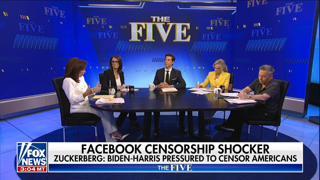 'The Five': Mark Zuckerberg Reveals Censorship Pressure From The Biden-Harris Administration