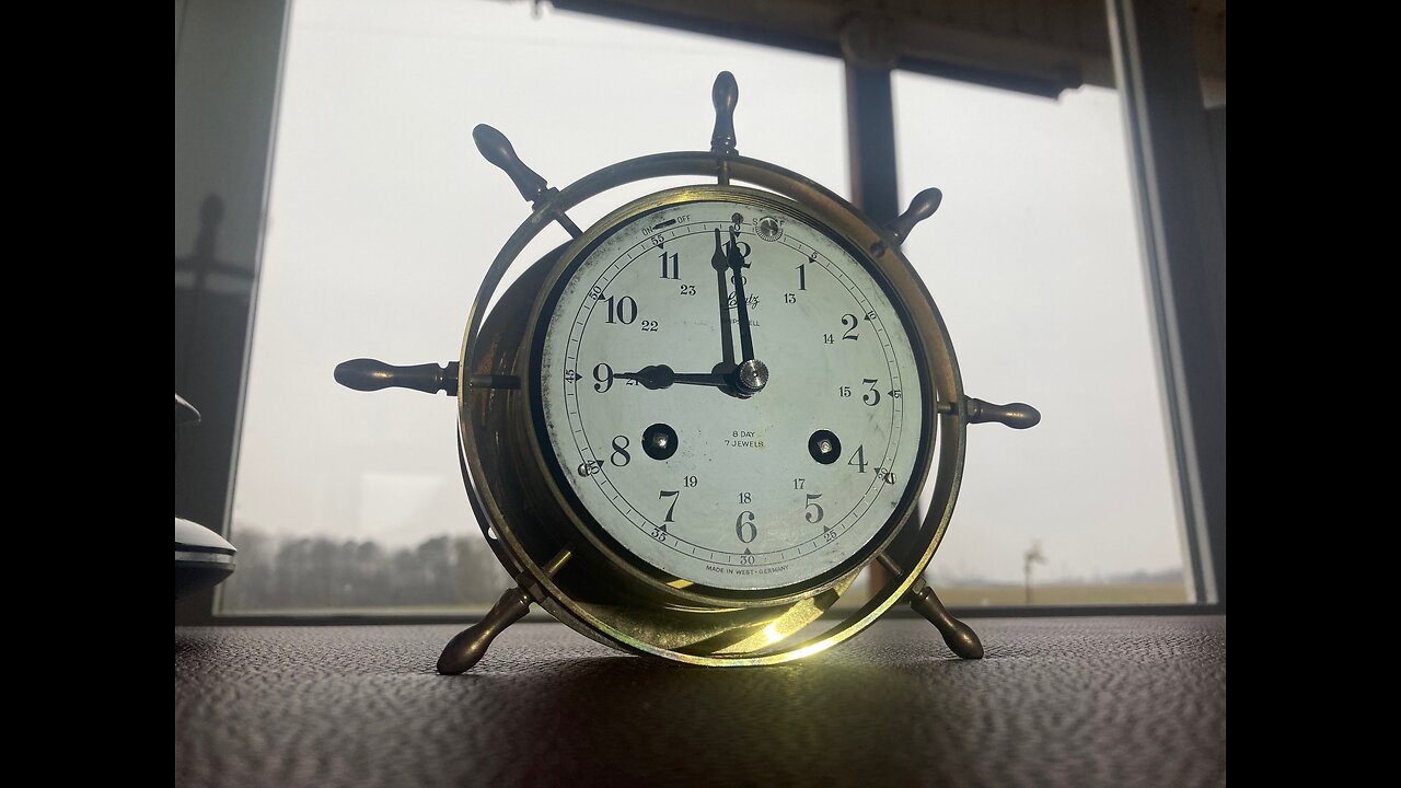 Schatz Maritime Clock 8 Bells & All Well! 8 Day 7 Jewels Clock Cleaned & Lubricated. Bells Explained