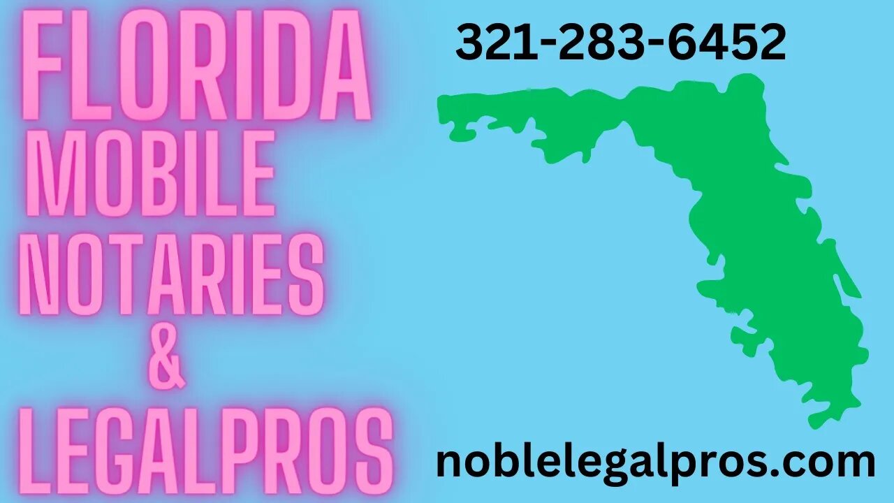 Mims FL Mobile Notary Public Services Near Me 321 283 6452