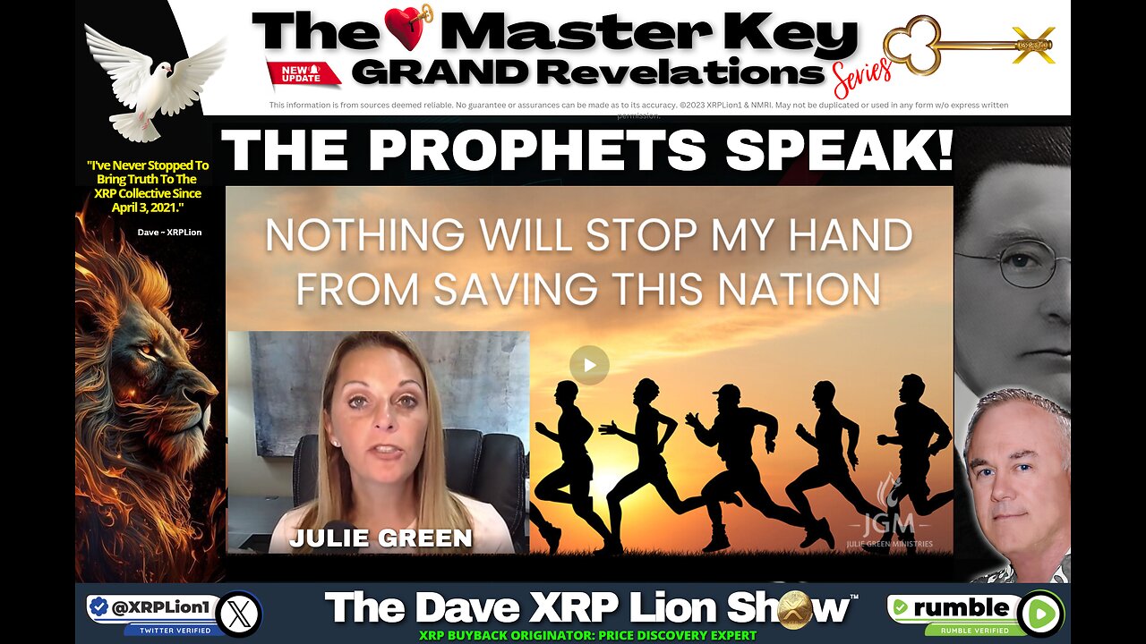 NEW VIDEO: DAVE XRP LION--The Prophets Speak w/ JULIE GREEN-- Oct '23 [MUST WATCH] TRUMP NEWS