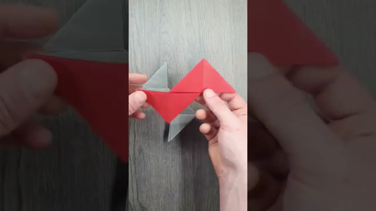 Origami paper ninja star shuriken with Ski #shorts