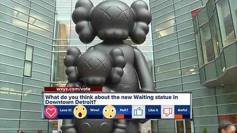 New 'Waiting' statue put in place near Campus Martius