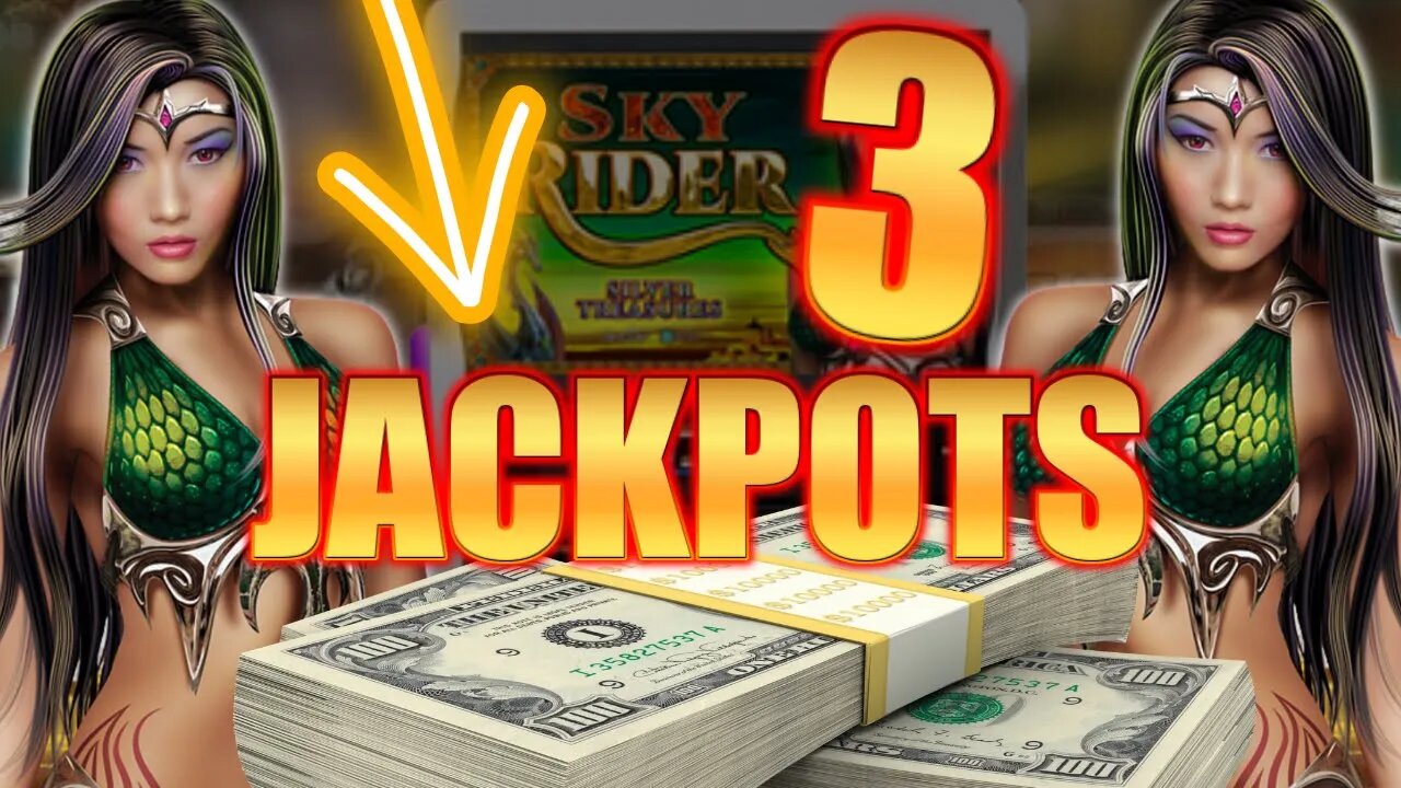 HIGH LIMIT $75 SPINS on SKY RIDER SLOT MACHINE! 3 HANDPAY JACKPOTS