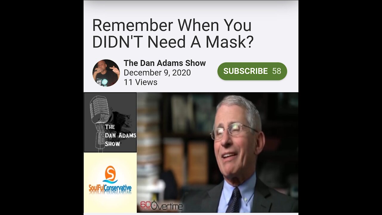 Remember When You DIDN'T Need A Mask?
