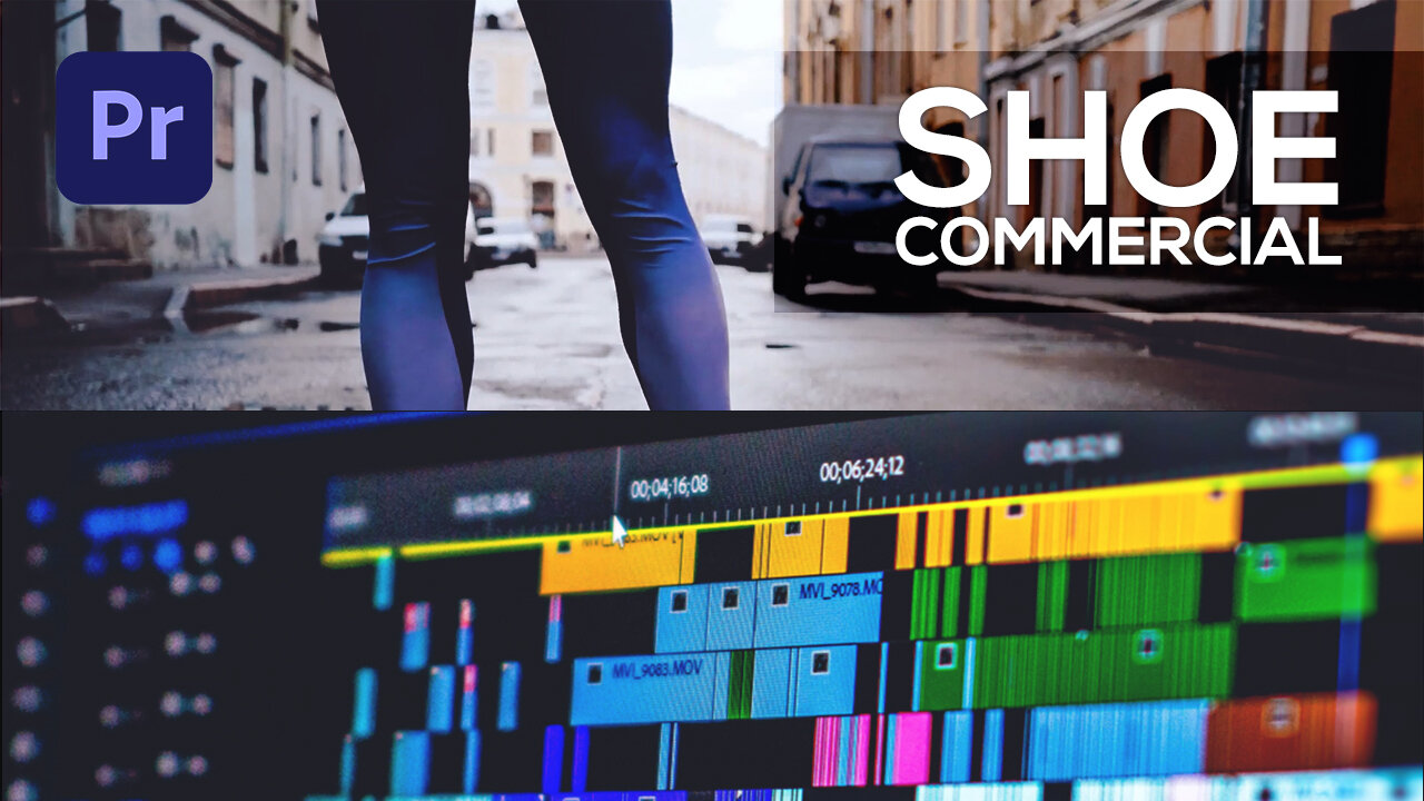 Shoe Commercial | Trim, Color Correction & Grading, Logo Animation | Adobe Premiere Pro