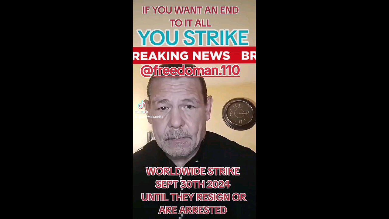 WORLDWIDE STRIKE BEGINS SEPTEMBER 30TH