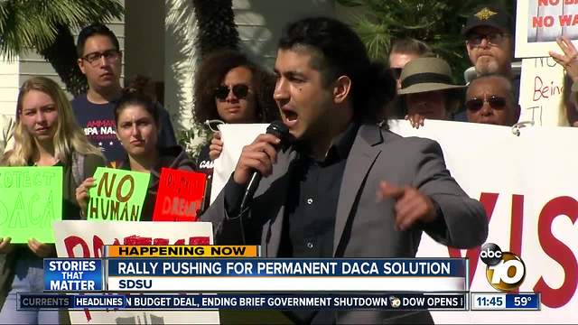 San Diego State rally pushing for permanent DACA solution