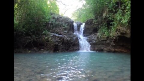 Stunning footage of kalauao falls hike in o ahu hawaii
