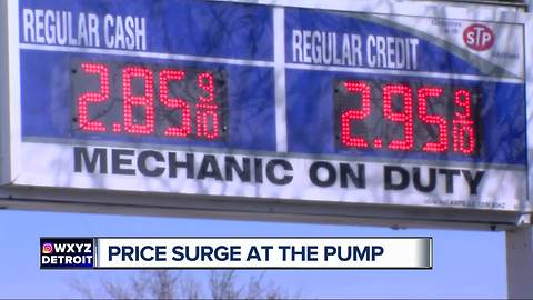 Metro Detroit gas prices see sharp increase, highest price in three years