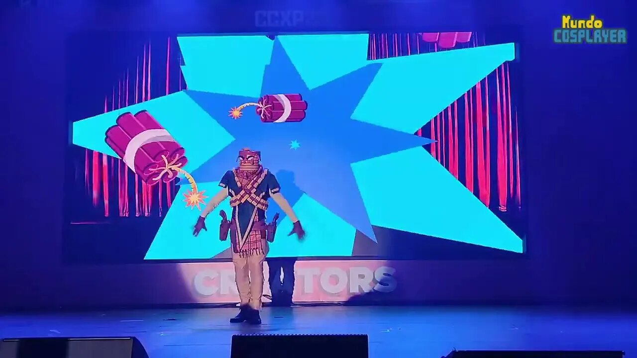 Apresentação Cosplay de Panqueco, do jogo Fortnite, no Concurso Cosplay da CCXP 2022