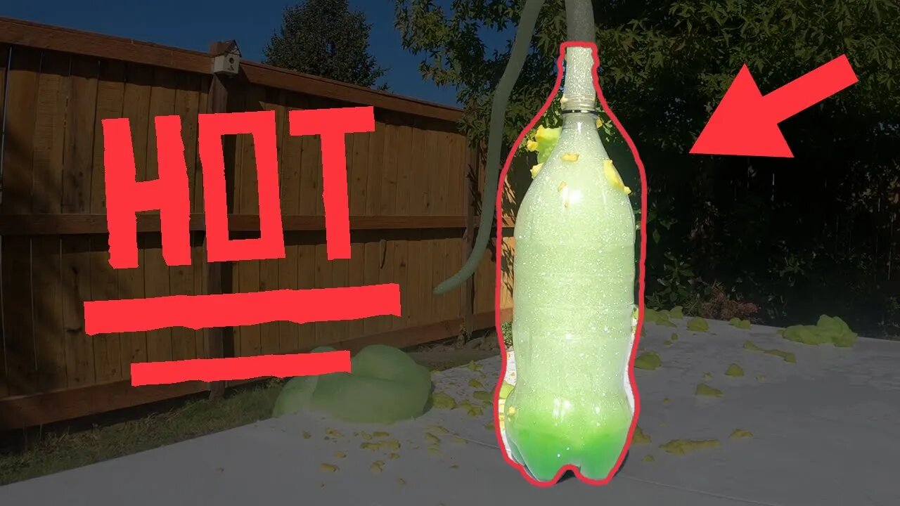 Elephant Toothpaste so HOT it SHRINKS plastic bottle!