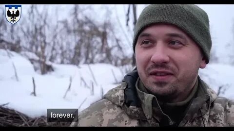 Ukrainian defenders on the front line
