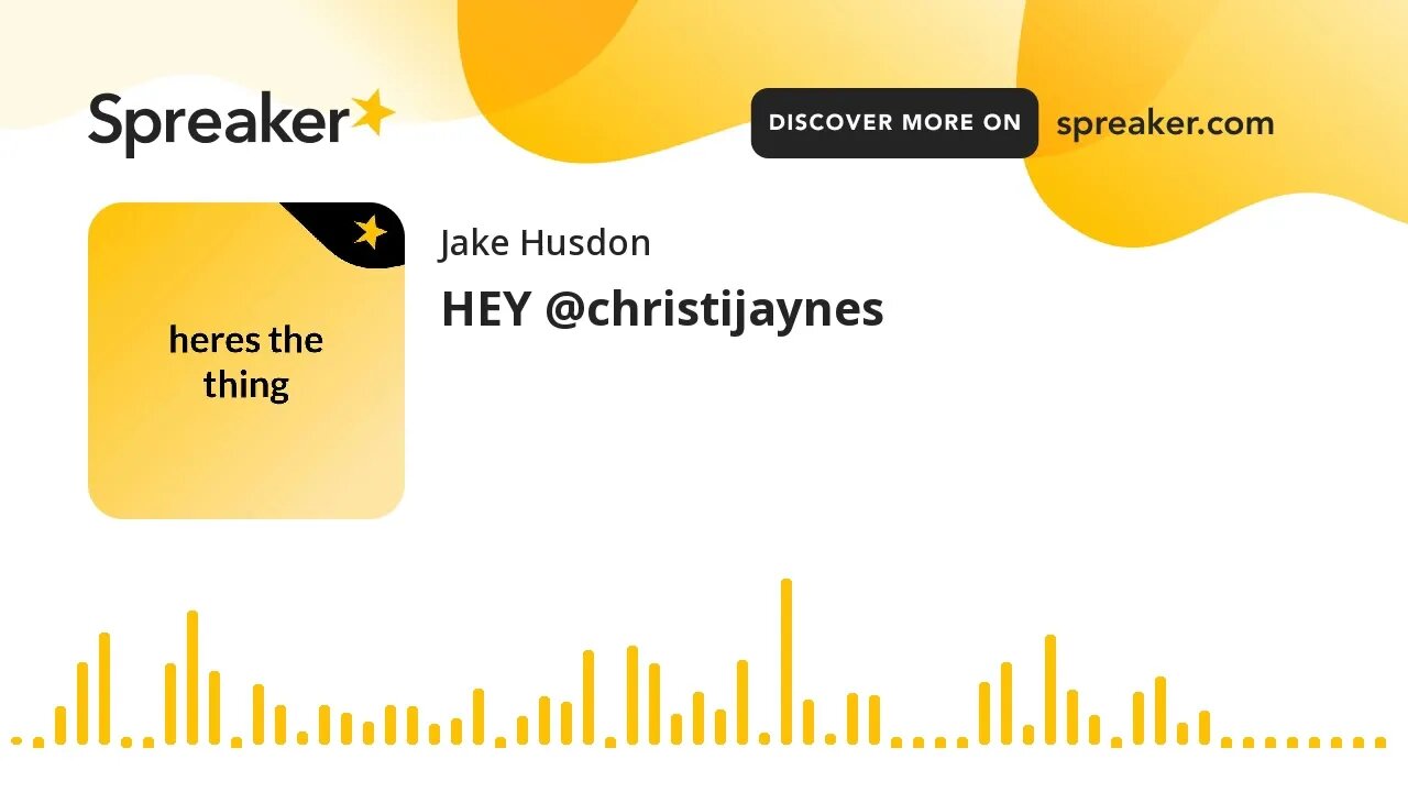 HEY @christijaynes (made with Spreaker)