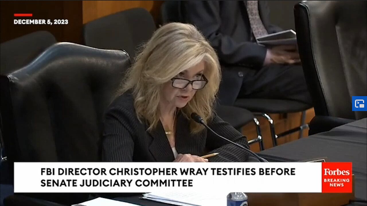 Marsha Blackburn Presses Traitor FBI's Head, Wray About Getting Jeffrey Epstein's Flight Records