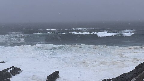 Incredible waves at Cape Spear, NL