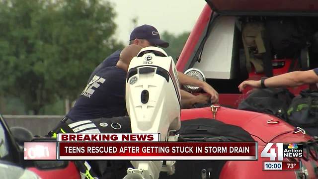 Teen's raft trip on OP storm drain ends quickly