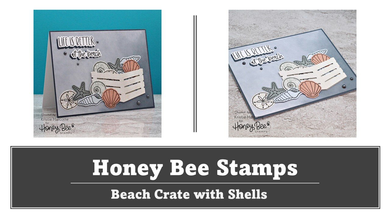 Honey Bee Stamps | Beach Crate with Shells