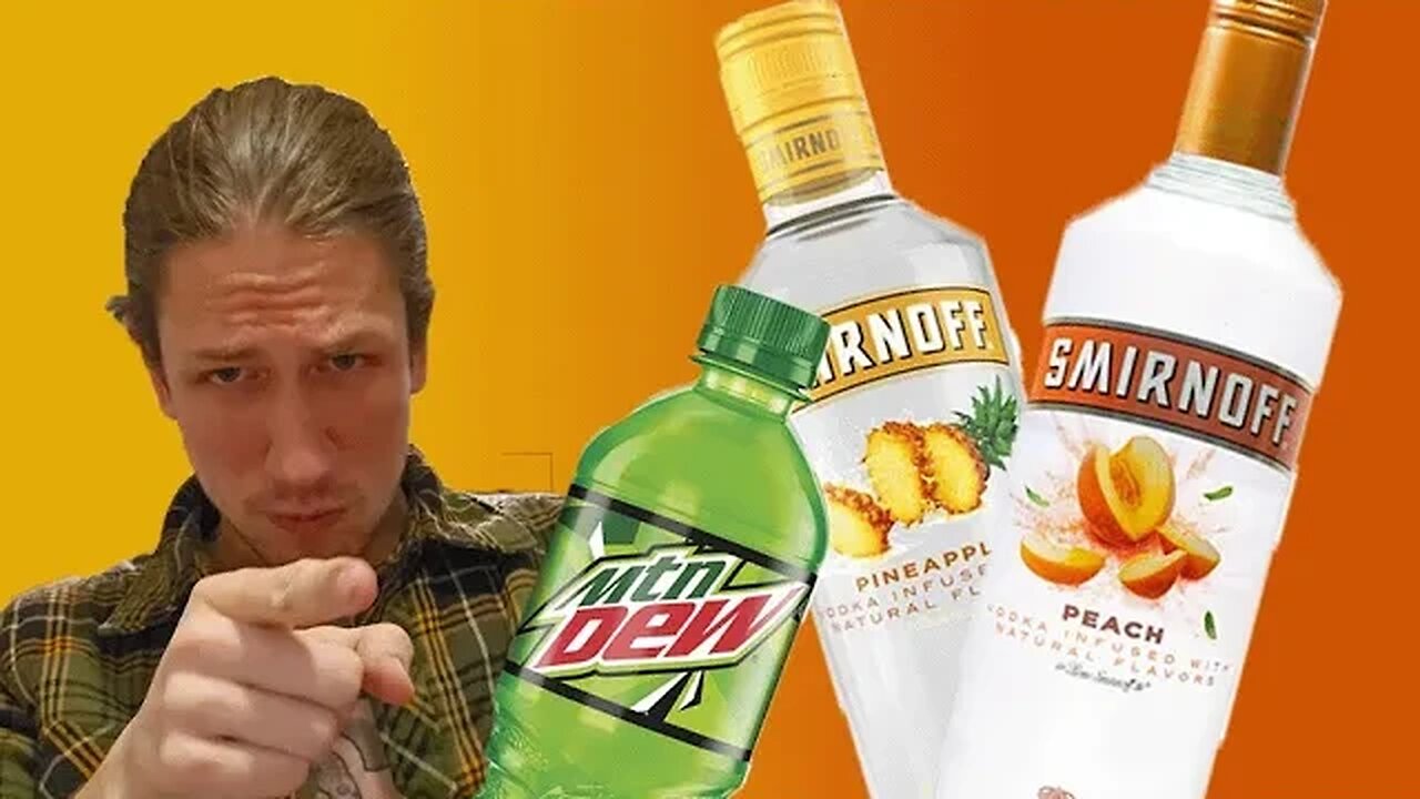 Trying Smirnoff Peach and Pineapple Cocktails with Mountain Dew