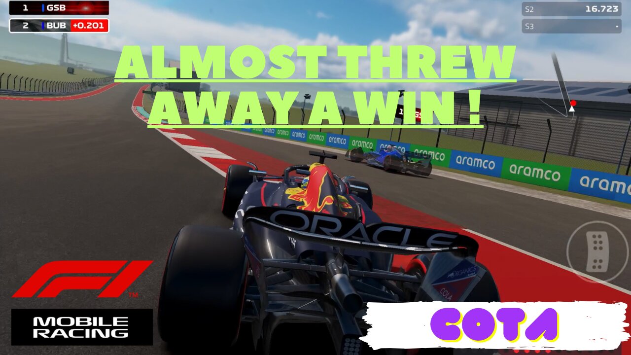 Mistake in the Penultimate Corner | COTA | F1 Mobile Racing 2023