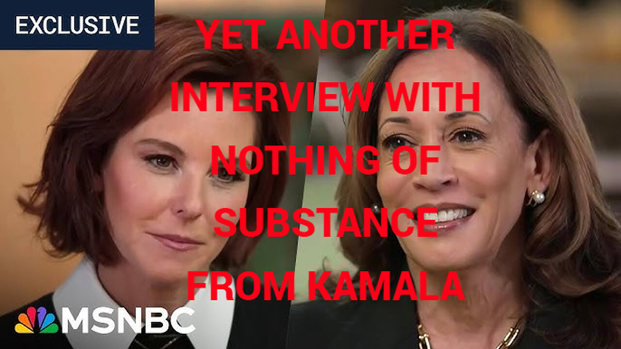 Kamala had another interview, not really though...