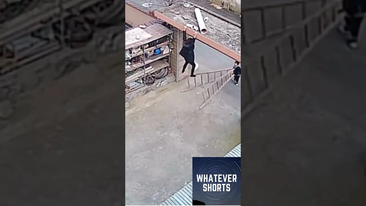 Child saves their mother from falling off the ladder #shorts #children #save #mother #fall