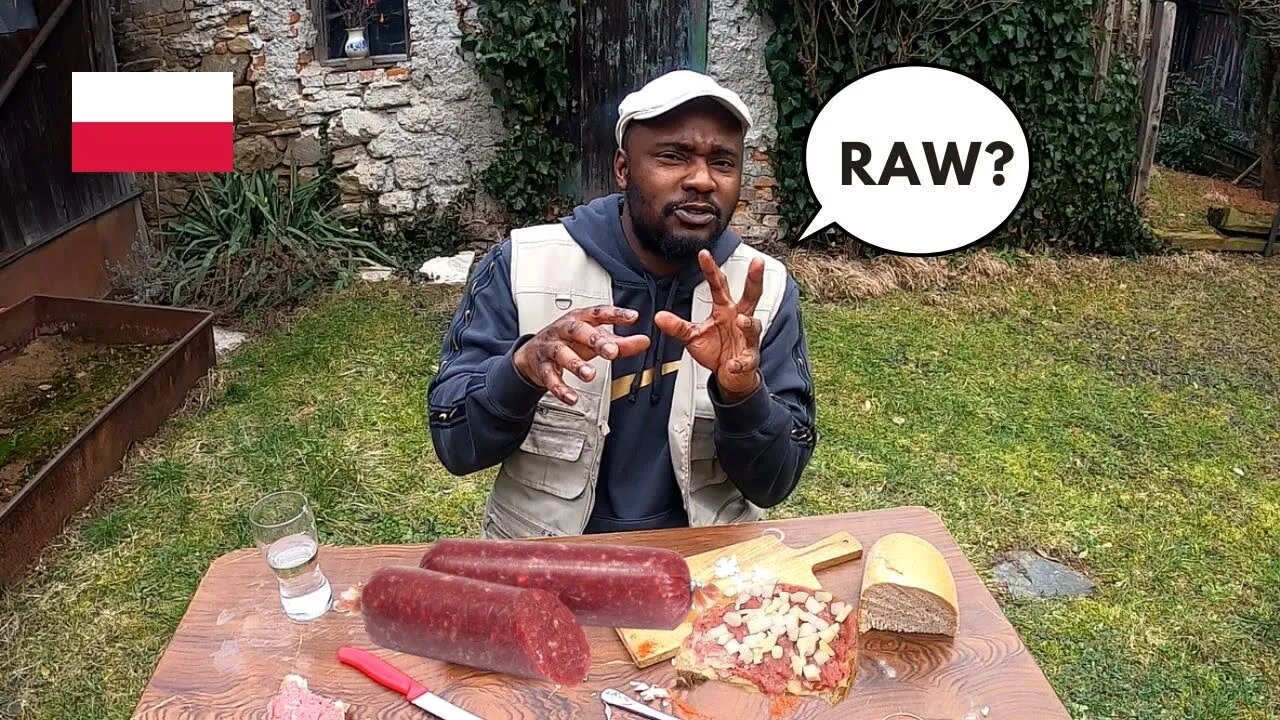 Trying Weirdest Polish RAW MEAT Spread In Village (METKA TATARSKA)